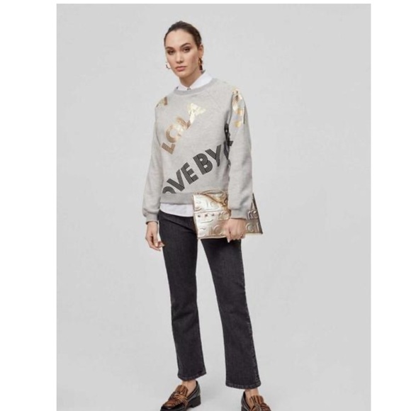 Lola Casademunt Sweater pullover grey letter logo sweatshirt - Picture 9 of 9
